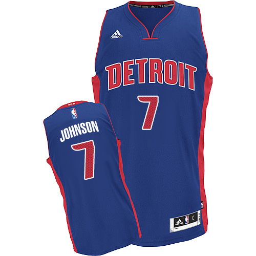 Mens Adidas Detroit Pistons 7 Stanley Johnson Swingman Royal Blue Road NBA Jersey